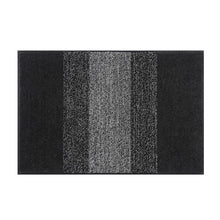 Vaukki Indoor Doormat Entryway Door Rug, Non Slip Absorbent Mud Trapper Mats, Low-Profile Inside Floor Soft Machine Washable Large Rugs Carpet for (24''x36'', Black and Grey)