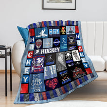 Hockey Blanket Hockey Gifts for Boys Kids Soft Cozy Hockey Bedding Fleece Throw Blanket Hockey Gifts for Men Women Christmas Hockey Gifts for Coach 50'' x 60'' (Hockey Blanket 06)