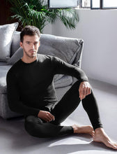 TELALEO Men's Thermal Underwear Sets Long Sleeve Compression Shirts, Winter Gear Sports Base-Layer Top Bottom Sets Long Johns Fleece Lined M