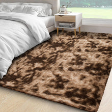 Poboton Area Rugs for Living Room, 4x6 Tie dye Coffee Rug, Ultra Soft Fluffy Non-Slip High Pile Rugs for Bedroom Kitchen Kids Nursery Room Entryway (Tie-dye Coffee, 4x6 Feet)