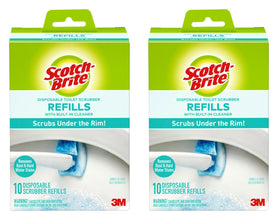 Scotch Brite Toilet Scrubber Refill Value Pack 2 Boxes of 10 Each Click N Flip