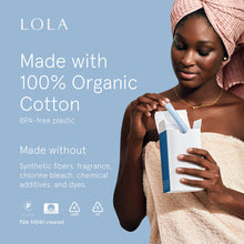 LOLA Regular Organic Tampons - 32 Count - Regular Non-Toxic Tampons, Cotton Tampons for Women, Period Feminine Hygiene, Feminine Care Product Multipack, HSA FSA Approved,