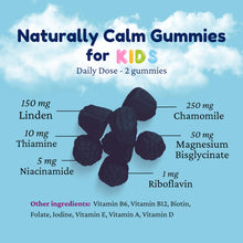 Dr. Klein's Naturally Calm Gummies For Kids. Grape Flavour. Relieves Restlessness & Nervousness. Includes Chamomile Extract and Large Leaf Linden Extract Plus Vitamins & Minerals to Support Stress Relief . Sugar Free. 30 Day Supply. 60 Gummies.