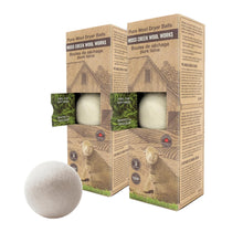 Pure Wool Dryer Balls Made in Canada, Dryer Balls for Laundry, Reusable, Anti Static, Organic Fabric Softener Ball, 3 Extra Large Eco-Friendly Dryerball, Boule Secheuse, Pack of 2, White