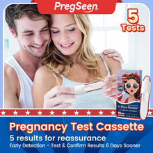 PregSeen Pregnancy Test Cassette | 5 Count Home Pregnancy Test Kit Over 99% Accuracy | Early Detection HCG Pregnancy Tests with Cup & Dropper | Test & Confirm Results 6 Days Sooner