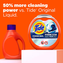 Tide Hygienic Clean Heavy 10x Duty Power PODS Laundry Detergent Liquid Soap Pods, Original, 63 count, For Visible & Invisible Dirt