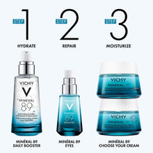 Vichy Minéral 89 Fragrance Free Face Serum Gel Booster or Cream, with Hyaluronic Acid, Hydrates and Strengthens & Suitable for Sensitive Skin. Paraben-Free, Alcohol-Free, Silicone-Free.