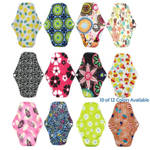 Zcoins 10PCS 10 Inch Reusable Sanitary Pad Charcoal Bamboo Cloth Mama Menstrual Sanitary Nappy Towel Pad Panty Liner