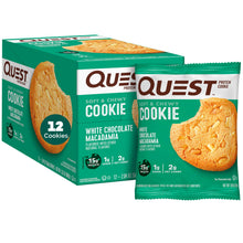 Quest Nutrition White Chocolate Macadamia Flavored Protein Cookie, 15g Protein, 1g Sugar, 2g Net Carbs, 12 Count