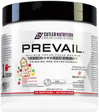 Prevail Pre Workout Powder with Nootropics: Pre-Workout Drink for Men and Women, Cutting Edge Energy and Focus Supplement with L Citrulline, Alpha GPC, L Tyrosine | Sour Rainbow Candy, 40 Scoops