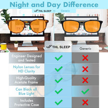 Orange Blue Light Blocking Glasses for Better Sleep - 99.5% Blue Light Glasses for Women Men - Amber Orange Blue Blocker Glasses - Migraine Glasses - Gaming Glasses - fl 41 Light Sensitivity Blockers