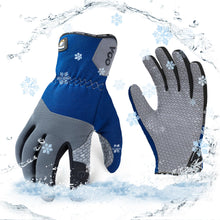 Vgo 0°C/32°F Winter Men's Lightweighted Lined Work Gloves for Light Duty Works,Warehouse,Landscaping,Washable(M,Blue,SL7717FW)