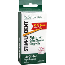 Stim-U-Dent Original Wooden Plaque Removers from The Natural Dentist, Mint-Flavored, 200 Count Box (Pack of 6), Wooden Flossers Fight Gum Disease and Gingivitis, Promotes Healthy Gums