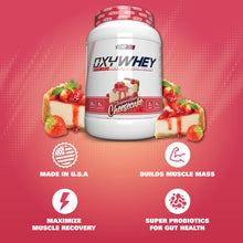 EHP Labs OxyWhey Whey Protein Isolate Powder - 25g of Whey Isolate Protein Powder, Meal Replacement Shake, Sugar Free Protein Powder - 27 Serves (Raspberry Ripple Cheesecake)