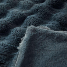 Faux Fur Throw Blanket Fleece Bubble Blanket Casa Carina-Super Soft Fluffy Fuzzy Blanket Plush Blanket-Cozy and Thick for Couch Chair Bed 160x200cm(63x79in) Dark Grey