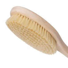 Redecker Beechwood Bath and Shower Brush, 100% Made in Germany, 17-3/4 inch Handle for Hard-to-Reach Areas, Natural Pig Bristle Fibers Remove Dead Skin