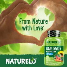 NATURELO One Daily Multivitamin for Men 50+ - with Vitamins & Minerals + Organic Whole Foods - Supplement to Boost Energy, General Health - Non-GMO - 120 Capsules | 4 Month Supply