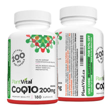 PlantVital Coenzyme Q10 - Made in Canada - 400mg (2 capsule per day) - CoQ10 Supplement - Support Cardiovascular Health with High-Potency Formula - Helps Reduce Migraine Frequency - 270 Capsules