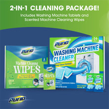 PURIO Washing Machine Cleaner Tablets 24-Ct Deep Cleaning Formula Washer Machine Cleaner Top Load & Front Load Standard & HE Washers