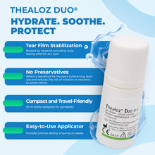 Thealoz Duo Eye Drops (2x10ml) - Clinically Proven Formula for Dry Eyes, Hydration with Hyaluronic Acid & Trehalose, Soothes & Lubricates, Tear Film Stabilization, Contact Lens Compatible (600 Drops)