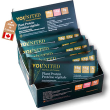 Vegan Protein Bars by Younited Wellness | Made in Canada | With Real Food Ingredients and 16g of Protein | Boosts Energy | 10g of Fibre and Low in Sugar | Chocolate | 12 Bars per Box