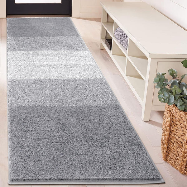 Vaukki Indoor Doormat Entryway Door Rug, Non Slip Absorbent Mud Trapper Mats, Low-Profile Inside Floor Mats, Soft Machine Washable Small Rugs Door Carpet for Entryway (Light Grey, 24''x71'')