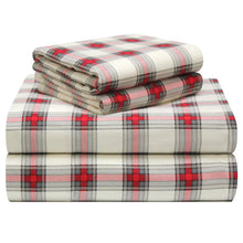 Pointehaven 180 GSM Luxury 100% Soft Cotton Printed Flannel Sheet Set, Twin XL, Manchester - Warm & Cozy - Pre-Shrunk -Deep Pockets - Elastic All Around-Comfy Double Brushed -