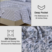 Ruvanti Flannel Sheets Full Size - 100% Cotton Double Brushed Bed Sheets Set, Deep Pockets 16 Inches, All Seasons Breathable & Extra Soft Full Sheets, Warm & Cozy, 4 Piece, Damask