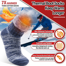 Welwoos Heated Thermal Socks for Women & Men Warm Winter Thick Ski Crew Insulated Socks Gift Socks Stocking Stuffers for Women 3 Pairs (Ash Grey/Light Blue/Black,L)