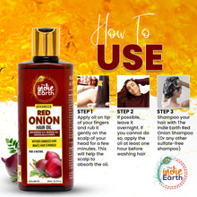 The Indie Earth Advanced Red Onion Oil 300ml, Repairs Damaged Hair - Makes hair Thicker & Stronger