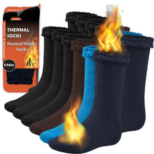 Thermal Socks For Men and Women - Thick Heated Winter Boot Socks - Insulated for Extreme Cold Weathers 6 Pairs