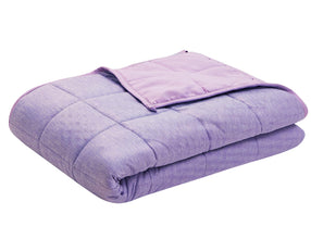 Twin Weighted Blanket 12 Pounds - Satwip Cool Moire Jersey Twin Size Cooling Bed Blanket for Hot Sleeper with Soft Breathable Sanded, 48 x 72 inches, Purple