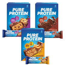 Pure Protein Bar Variety Pack (6 Chocolate Peanut Butter, 6 Chewy Chocolate Chip, 6 Chocolate Deluxe), (18 Count of 1.76 Oz Bars) from Pure Protein