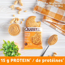 Quest Nutrition Peanut Butter Protein Cookie, High Protein, Low Sugar, High Fibre, Keto Friendly, 15g Protein, 1g Sugar, 12ct