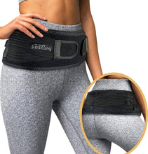 Vriksasana Sacroiliac Hip Belt for Women and Men That Alleviate Sciatic, Pelvic, Lower Back and Leg Pain, Stabilize SI Joint | Trochanter Belt | Anti-Slip and Pilling-Resistant (Black, Regular)