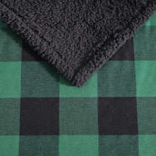 Eddie Bauer - Blanket, Super Soft Reversible Sherpa & Brushed Fleece Bedding, Throw Blankets for Couch, Ideal for Lounging (Cabin Plaid Green)